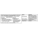 Small product panel showing flushing instructions, benefits table and ingredients list for Equate flushable wipes