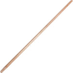 Natural wooden floor squeegee handle with visible wood grain, long tapered pole on a white background