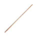 Natural wooden floor squeegee handle, long smooth tapered pole photographed on a white background