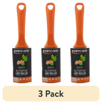 Three Evercare lint rollers with orange handles and Gain-scented black labels on white background