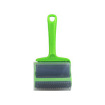 Front-facing green Evercare T-handle reusable lint roller with clear protective casing