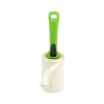 Evercare green-handled refillable lint roller with a sheet peeling away on a white background