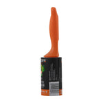 Side view of an Evercare Gain-scented lint roller showing orange handle and product barcode on label