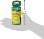 Evercare Pet extra sticky lint roller refill shown against a hand silhouette with height measurement
