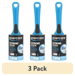 Three blue-handled Evercare lint rollers with black labels displayed side-by-side on white background with '3 Pack' text below.