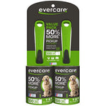 Evercare value pack display with two green-handled lint rollers and two refill rolls in branded packaging