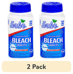 Two Evolve concentrated bleach tablet bottles shown side-by-side with a '2 Pack' label beneath.