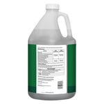Rear view of a one-gallon Expert Gardener vinegar concentrate jug showing the white instruction and safety label