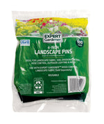Single sealed Expert Gardener retail bag showing green label for 4-inch landscape pins with product text and barcode.