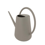 Angled view of a birch grey Expert Gardener resin watering can showing top fill opening and curved handle