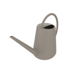 Three-quarter perspective of a birch grey Expert Gardener watering can with long slender spout