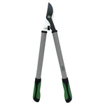 Expert Gardener bypass lopper with gray handles and green non-slip grips on white background