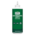 Isolated Expert Gardener diatomaceous earth squeeze bottle labeled “Food Grade” showing brand and key benefit icons