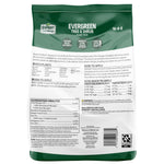 Rear view of Expert Gardener Evergreen Tree & Shrub plant food bag showing usage instructions, guaranteed analysis and barcode
