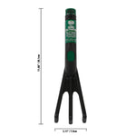 Front-facing Expert Gardener poly hand cultivator on white background with measurements showing length and width.