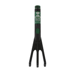 Expert Gardener poly hand cultivator shown upright on white background, black tines and green-accent handle.