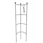 Black Expert Gardener half-round ladder trellis photographed upright with a hanging product tag against a white background.