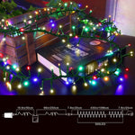 Color Changing String Lights, 500 LED Warm White & Multicolor Christmas Lights Plug in, 10 Modes Timer LED Fairy Lights, Waterproof Christmas Lights Outdoor for Xmas Tree Party Bedroom Decor – view 2