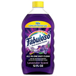 Front-facing bottle of Fabuloso 10x concentrated gel multi-purpose cleaner in purple lavender scent.