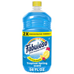 Front-facing bottle of Fabuloso blue multi-purpose cleaner with lemon graphic and 56 fl oz text