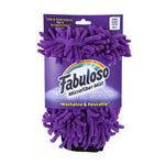 purple microfiber cleaning mitt in fabuloso retail packaging