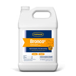 White one-gallon Farnam Bronco e refill jug with orange and blue label for equine fly spray