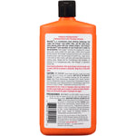 Rear label of an orange Fast Orange hand cleaner bottle showing ingredients, warnings, and barcode