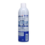 Side-back angle of a Faultless Heavy Finish ironing spray starch can showing instructional icons, barcode and caution text.