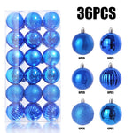 ABOUTYES 36Pcs Christmas Balls Ornaments, Christmas Shatterproof Ball with Strings - Christmas Decorations for Xmas Tree, Holiday, Wedding, Party, Christmas Ornaments (Free Pendant) – view 2