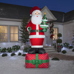 Gemmy Christmas Inflatable Luxe Santa on Gift Box, 10 ft Tall, Multi – view 2