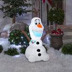 Gemmy Christmas Airblown Inflatable Olaf in Sitting Pose, 4 ft Tall, White – view 2