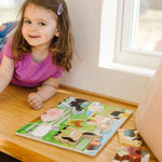 Melissa & Doug Farm Wooden Chunky Puzzle (8 Pcs) - FSC-Certified Materials – view 2
