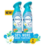 Two Febreze Air Mist bottles with Gain Honey Berry Hula branding and promotional 50% more odor fighters badge