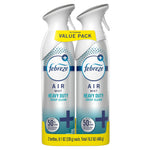 Two Febreze Air Mist Heavy Duty Crisp Clean spray bottles packaged together with a yellow “Value Pack” banner