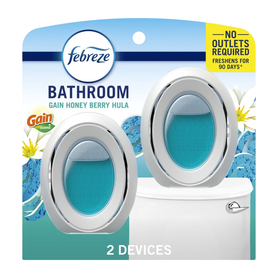 Febreze Bathroom Gain Honey Berry Hula two-device disposable air freshener blister pack
