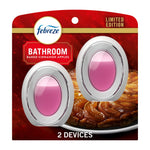 febreze bathroom air freshener two-pack in baked cinnamon apples scent with pink gel and limited edition label