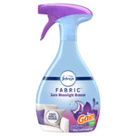 Isolated Febreze Fabric Gain Moonlight Breeze spray bottle on white background showing label and purple trigger.
