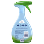 Rear view of a Febreze Fabric Pet Odor Fighter spray bottle showing directions, icons and barcode