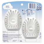 Back of Febreze Bathroom Hawaiian Aloha blister pack showing two empty device trays, barcode, directions and ingredient caution text.