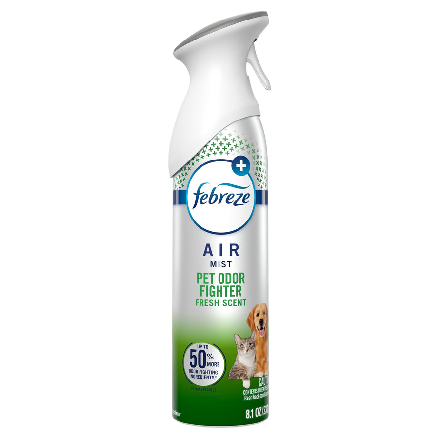 Single Febreze AIR Mist can labeled "Pet Odor Fighter Fresh Scent" with pet images on the lower label.