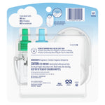 Back of Febreze Plug blister pack showing two oil refill bottles, barcode and caution and ingredient panel