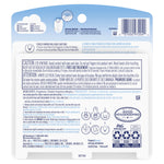 Back of Febreze plug refill blister pack showing caution text, ingredients, instructions and barcode
