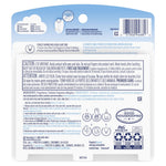 Back of Febreze Plug refill blister pack showing caution text, ingredients, installation diagrams and barcode