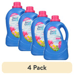 Four blue Final Touch fabric softener bottles with pink caps shown as a 4-pack on a white background.
