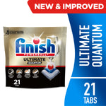 Finish Ultimate Quantum pouch with powerball graphic and claims, blue side banner showing 21 tabs