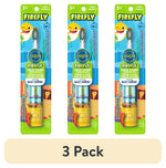 Three Firefly Baby Shark Sea N' Sound kids toothbrushes in blister packaging with 3 Pack label