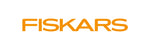Orange Fiskars wordmark logo on a white background.
