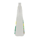 Side profile of translucent Fit Organic spray bottle showing partial label panels and spray head