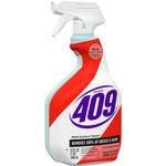 Full view of a Formula 409 multi-surface cleaner spray bottle showing red diagonal label and white trigger top.