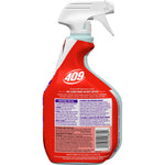 Rear view of a Formula 409 spray bottle showing the product label, directions and barcode on a red back panel.
